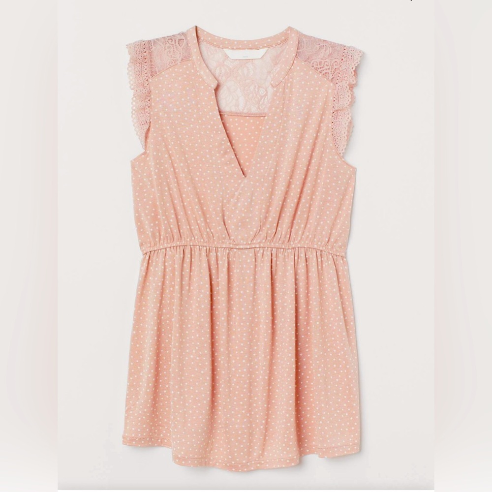 H&M MAMA Maternity Blouse with Lace Size L